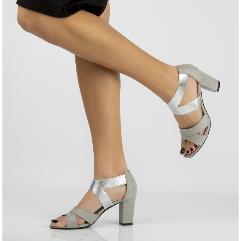 Sandalias Filippo DS776/20 Si Plata gris 1