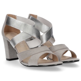Sandalias Filippo DS776/20 Si Plata gris 4