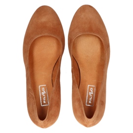 Zapatos de salón Filippo 1512 Terciopelo Kork marrón 6