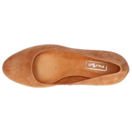 Zapatos de salón Filippo 1512 Terciopelo Kork marrón 10