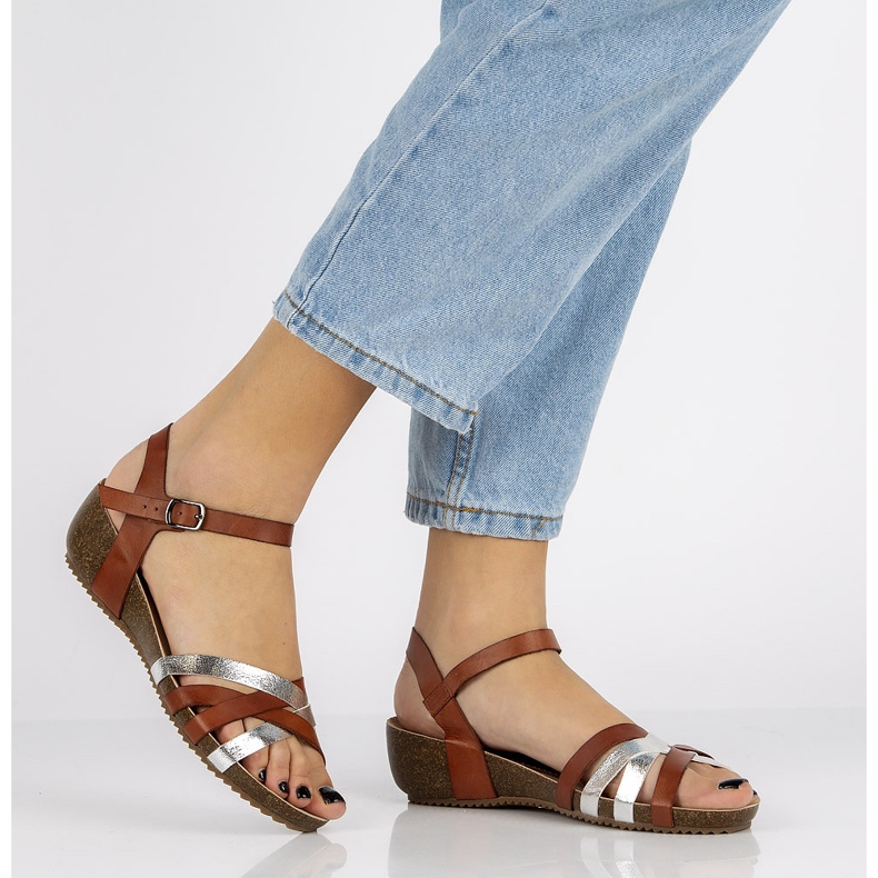 Sandalias de piel Filippo DS1333/20 Br marrón 1