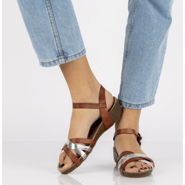 Sandalias de piel Filippo DS1333/20 Br marrón 3