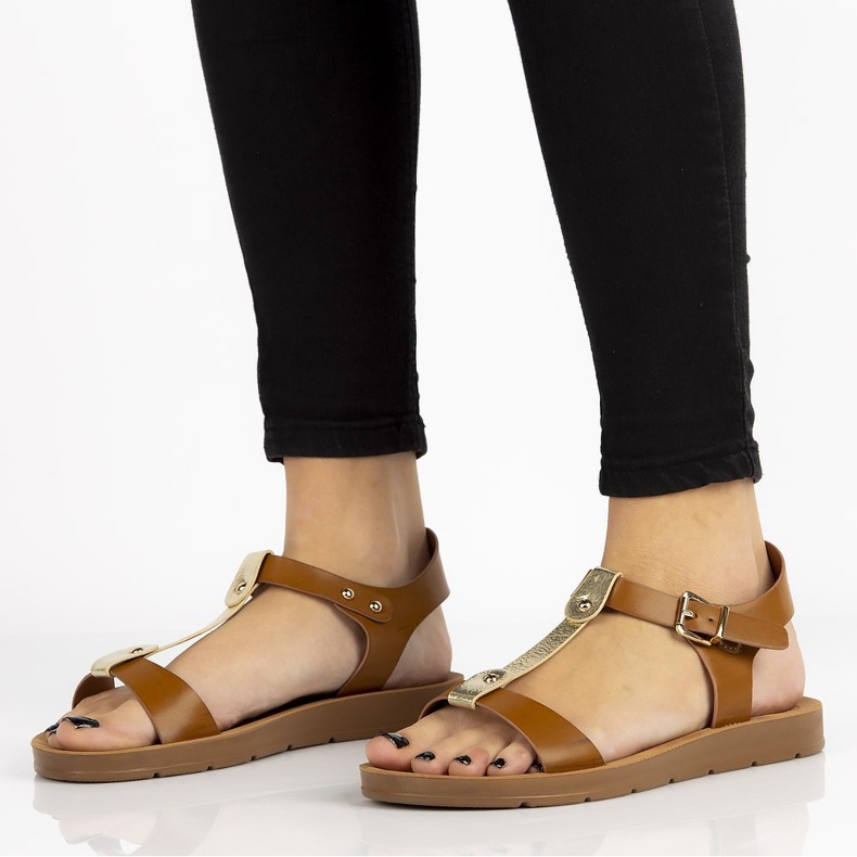 Filippo DS105 / 20 Br sandalias marrones marrón amarillo 2