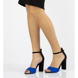 Sandalias de tacón Filippo DS1376/20 Bl azul negro azul marino 2