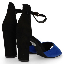 Sandalias de tacón Filippo DS1376/20 Bl azul negro azul marino 3