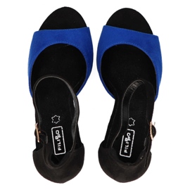 Sandalias de tacón Filippo DS1376/20 Bl azul negro azul marino 4