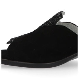 Pantuflas Filippo 1442 Lentejuelas Ante Negro 6