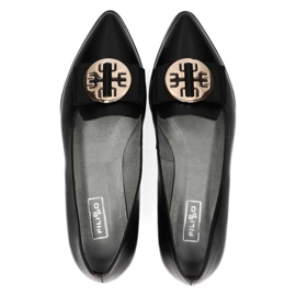 Zapatos Filippo 1344 Oro grano negro 11