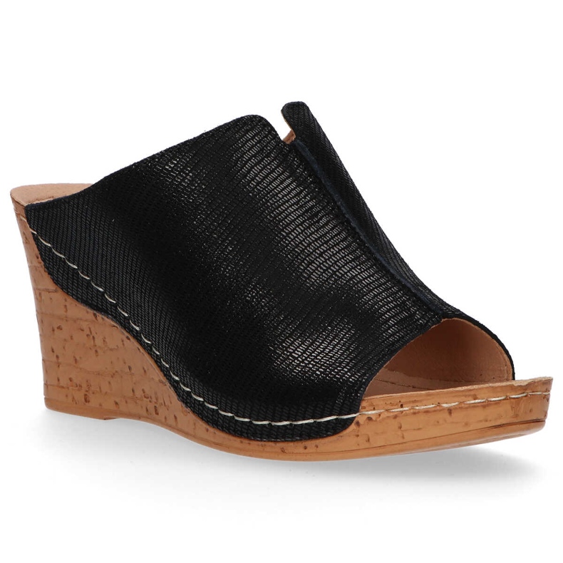 Zapatillas de piel Filippo DK786/20 Bk negro 2