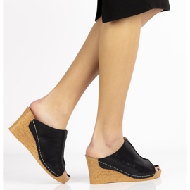 Zapatillas de piel Filippo DK786/20 Bk negro 3