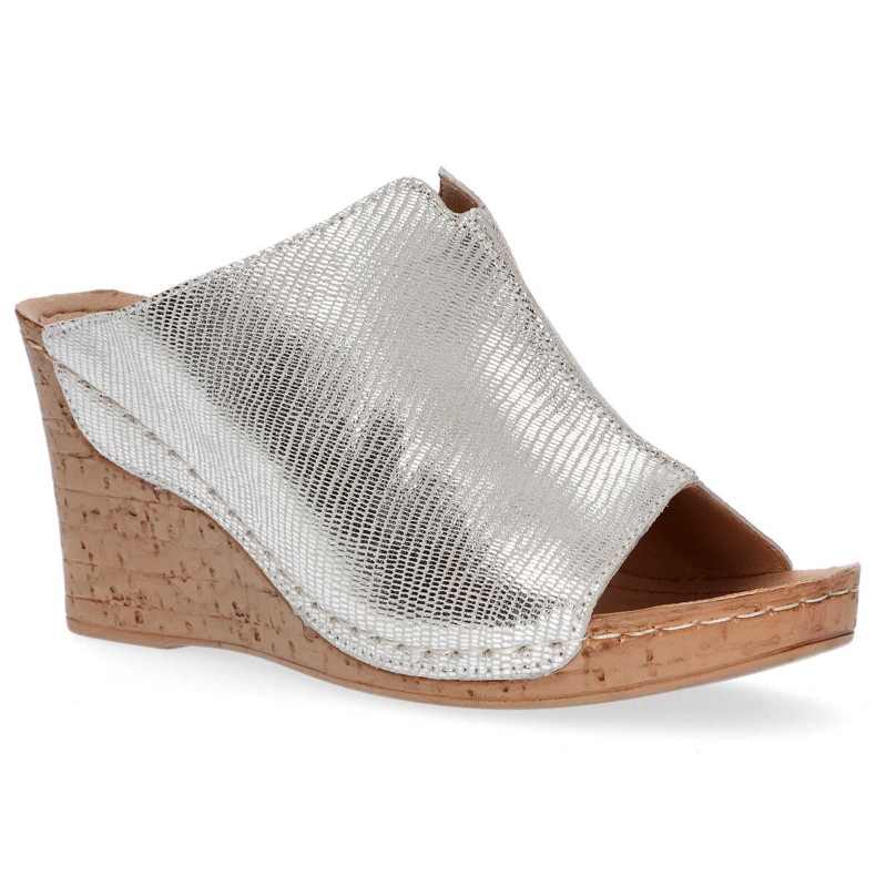 Zapatillas de cuero Filippo DK786 / 20 Si plata 2