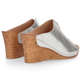 Zapatillas de cuero Filippo DK786 / 20 Si plata 5