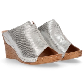 Zapatillas de cuero Filippo DK786 / 20 Si plata 6