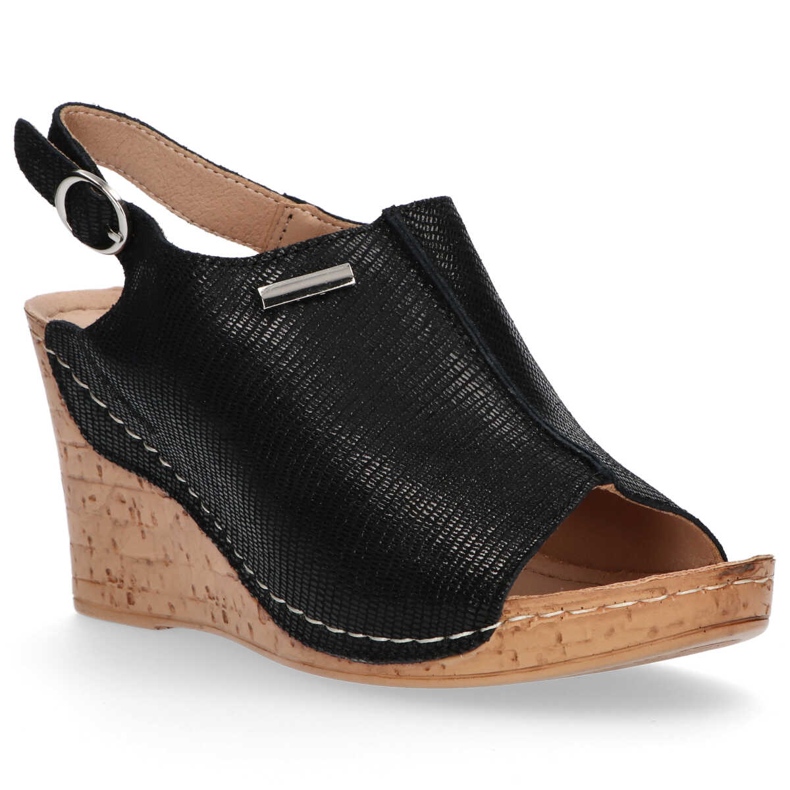 Sandalias de piel Filippo DS784/20 Bk negro 2