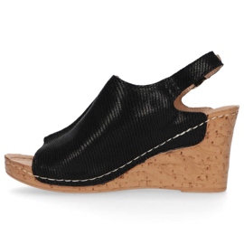 Sandalias de piel Filippo DS784/20 Bk negro 4