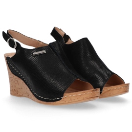 Sandalias de piel Filippo DS784/20 Bk negro 6