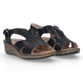 Sandalias de piel Filippo DS097/18 Nv azul marino 4