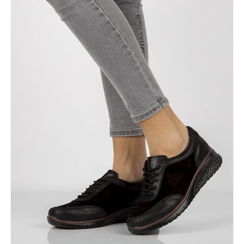 Zapatos de cuero Filippo DP1509/20 Bk negro 2