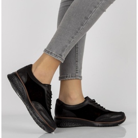 Zapatos de cuero Filippo DP1509/20 Bk negro 3