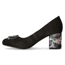 Filippo DP1559 / 20 Bk Fl zapatos de salón negros gris 6