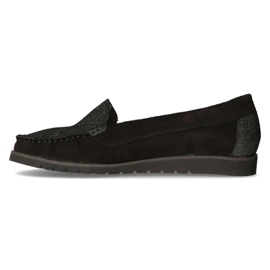 Mocasines Filippo 10065 negro + brillo plata 4