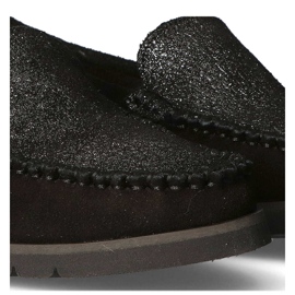 Mocasines Filippo 10065 negro + brillo plata 8