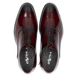 Zapatos Filippo 1446G burdeos K-62 rojo 3