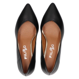 Zapatos de salón negros Filippo Premium 2105 K-grain 5
