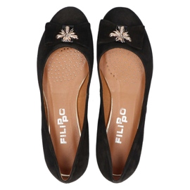 Filippo Premium 2054 Bailarina Ante Negro 5