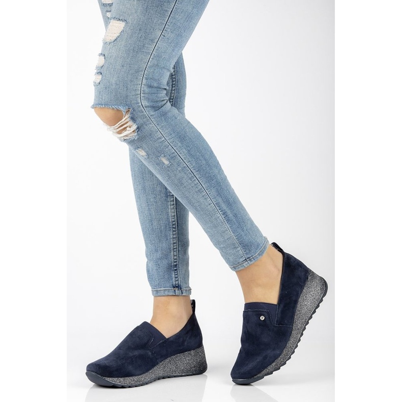 Zapatillas de cuero Filippo DP1500 / 20 Nv T azul marino 2