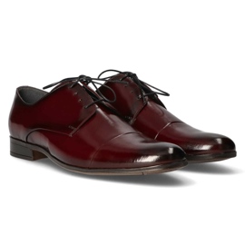 Zapatos de piel Filippo 1331 burdeos rojo 2