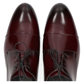 Zapatos de piel Filippo 1331 burdeos rojo 6