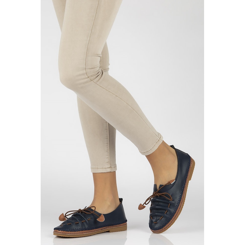 Zapatos de piel Filippo DP2058/21 Nv azul marino 1