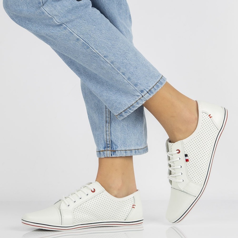 Zapatos de cuero Filippo DP009/21 Wh blanco 2