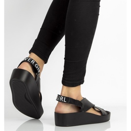 Sandalias de piel Filippo DS2060/21 Bk negro 5