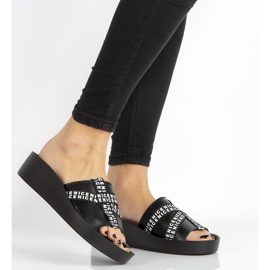 Zapatillas de piel Filippo DK2061/21 Bk negro 3
