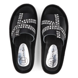 Zapatillas de piel Filippo DK2061/21 Bk negro 5