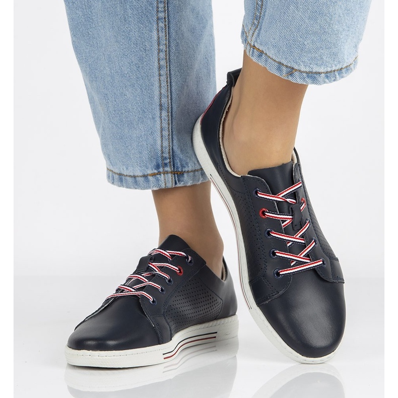 Zapatos de piel Filippo DP008/21 Nv azul marino 2