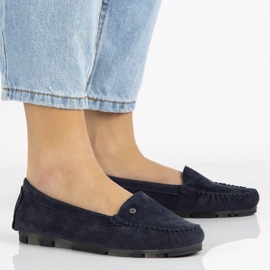 Mocasines de piel Filippo DP2037/21 Nv azul marino 1