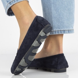 Mocasines de piel Filippo DP2037/21 Nv azul marino 2
