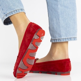 Rojo Mocasines Filippo DP2037/21 Rd de piel 2