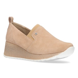 Zapatillas de cuero Filippo DP1500 / 21 Be beige 1