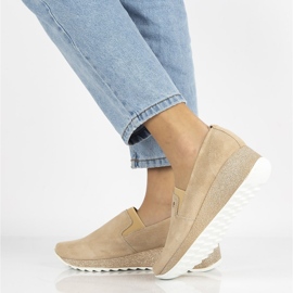 Zapatillas de cuero Filippo DP1500 / 21 Be beige 4
