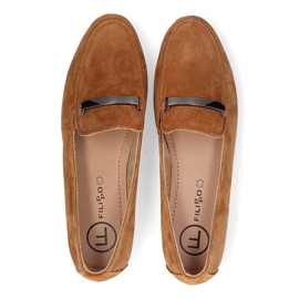 Señores de cuero Filippo DP1209/21 Ca Camel marrón 5
