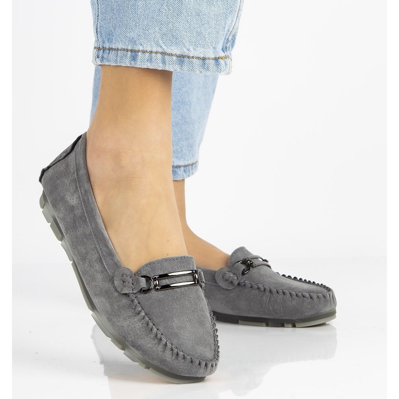 Mocasines de piel Filippo DP1202/21 Gr gris 2 Mocasines de piel Filippo DP1202/21 Gr gris 2