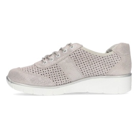 Zapatos de cuero Filippo DP028/21 Si plata con cordones 5