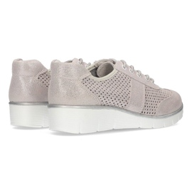 Zapatos de cuero Filippo DP028/21 Si plata con cordones 6