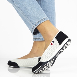 Zapatos de piel Filippo DP142/21 Wh Nv blanco y azul marino 6