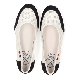 Zapatos de piel Filippo DP142/21 Wh Nv blanco y azul marino 10
