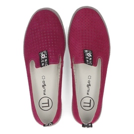 Zapatos de piel Filippo DP081/21 Fh burdeos rojo 5